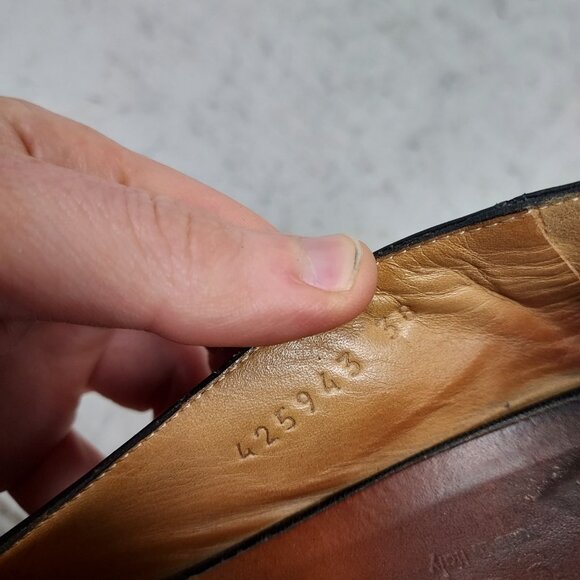 GUCCI BLACK GG PEYTON PEARL LEATHER HEEL SHOE - Picture 3 of 12